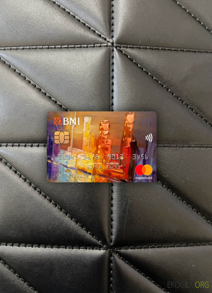 Banque indonésienne Negara indonesia (BNI) mastercard photolook recto